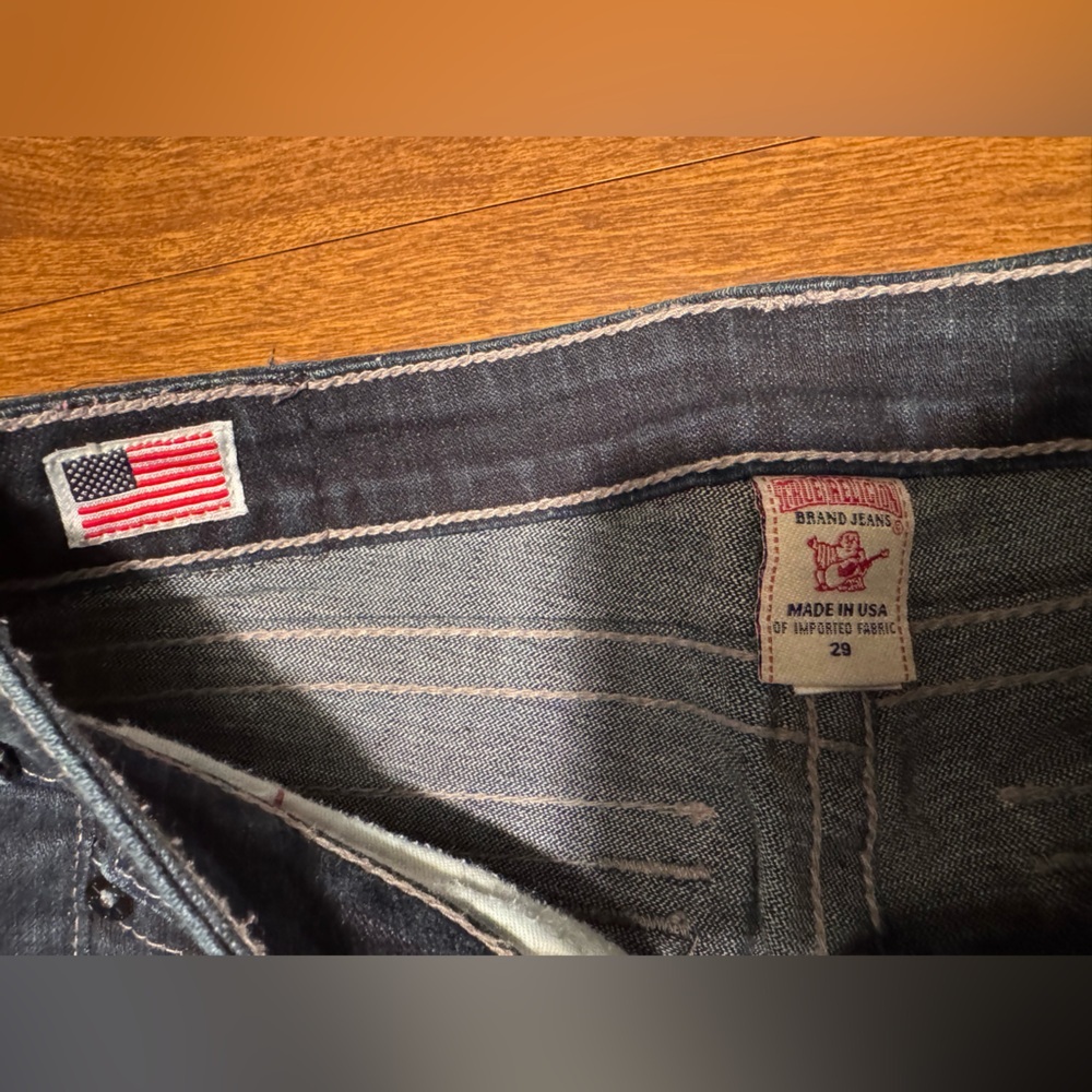 True Religion Women's Dark Blue Straight Leg Jeans - Picture 2 of 12